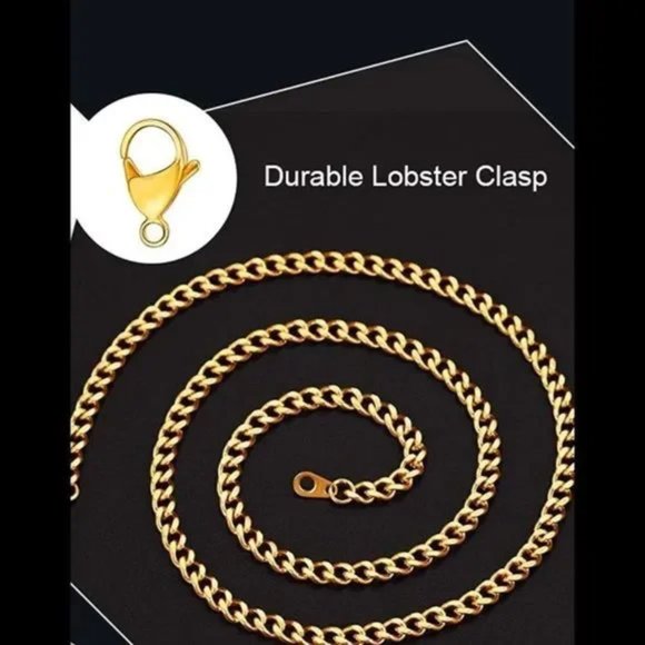 New 18k Gold Miami Cuban Chain Necklace - Picture 3 of 7